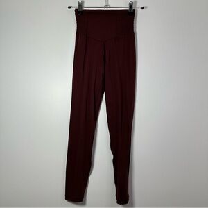 Aerie Offline Maroon Scrunch Side Waist Leggings Size XS